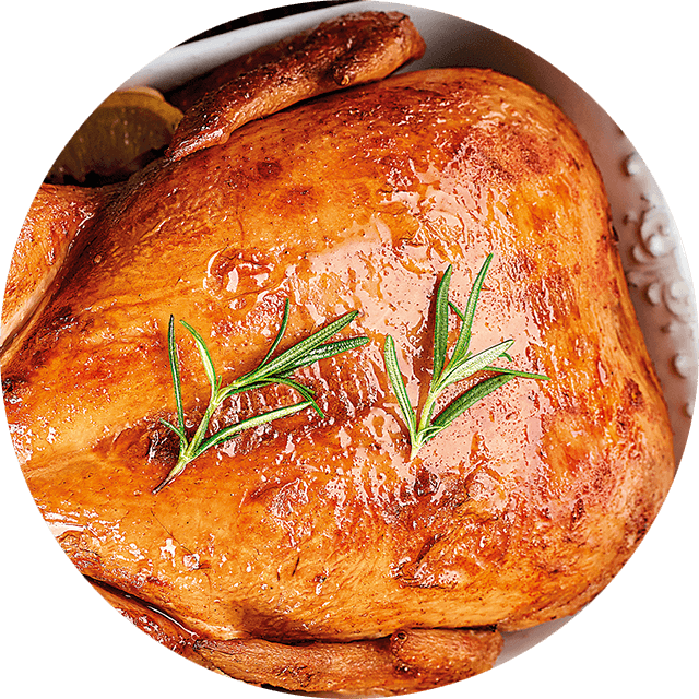 Poulet grillé et bien en chair